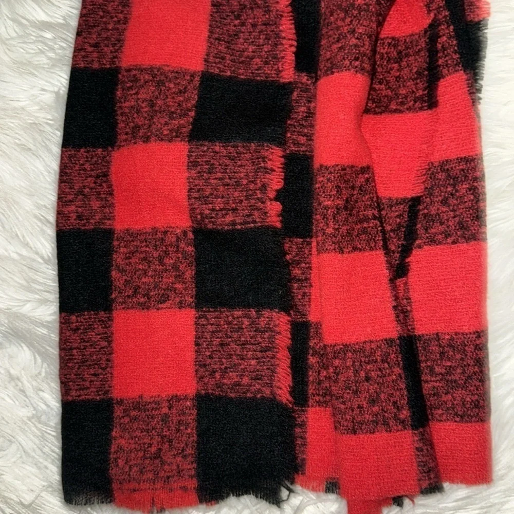Red and Black Checkered Scarf